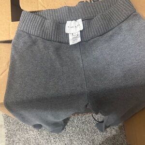 Pink Rose - Charcoal Ribbed Lounge Pants